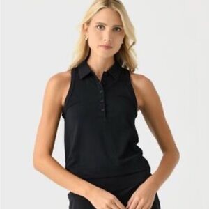 Banana Republic black cotton polo tank size small